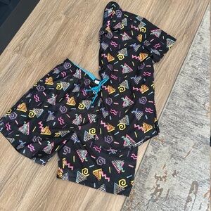 Men’s broken threads retro 80’s outfit